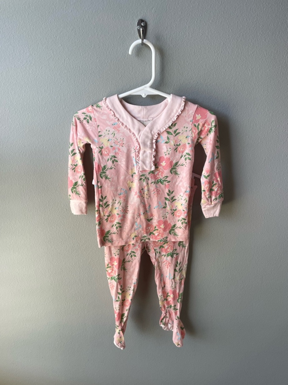 Magnetic Me Ainslee Floral Print Pink Two Piece Pajama Set